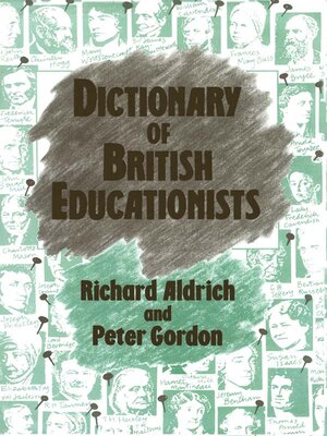 cover image of Dictionary of British Educationists